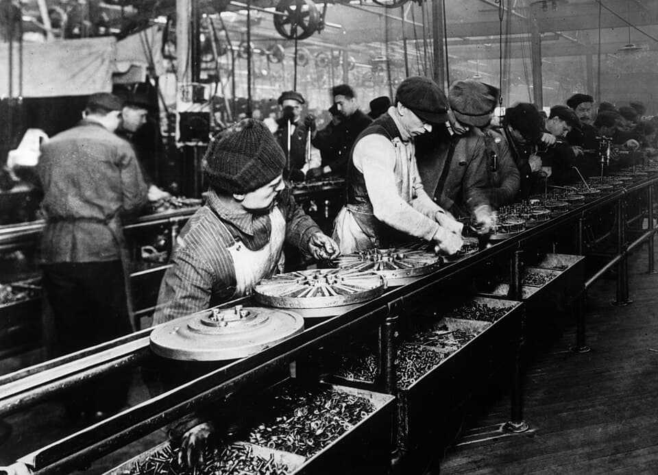 Ford assembly line workers