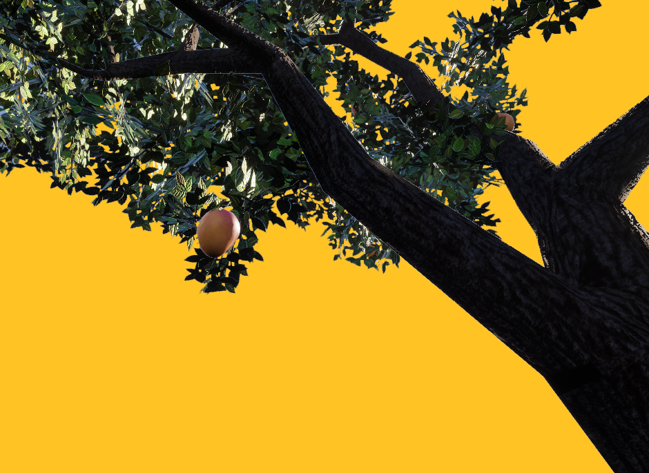 Mango tree in VR environment